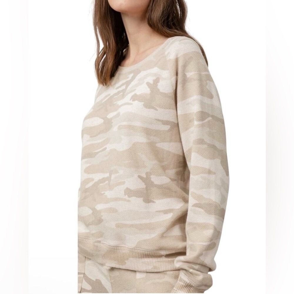 Rails Cream and Tan Camouflage Crew Neck Sweater - Picture 2 of 11